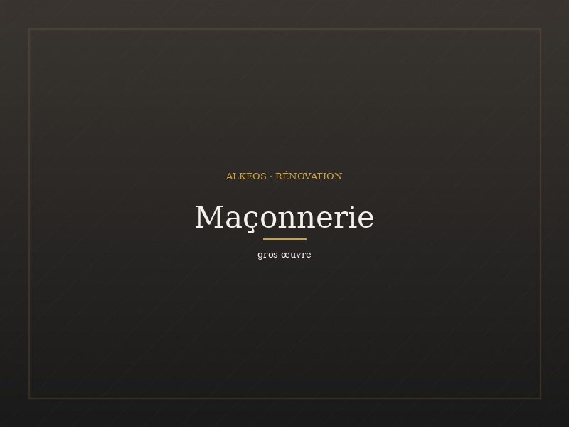 Maçonnerie